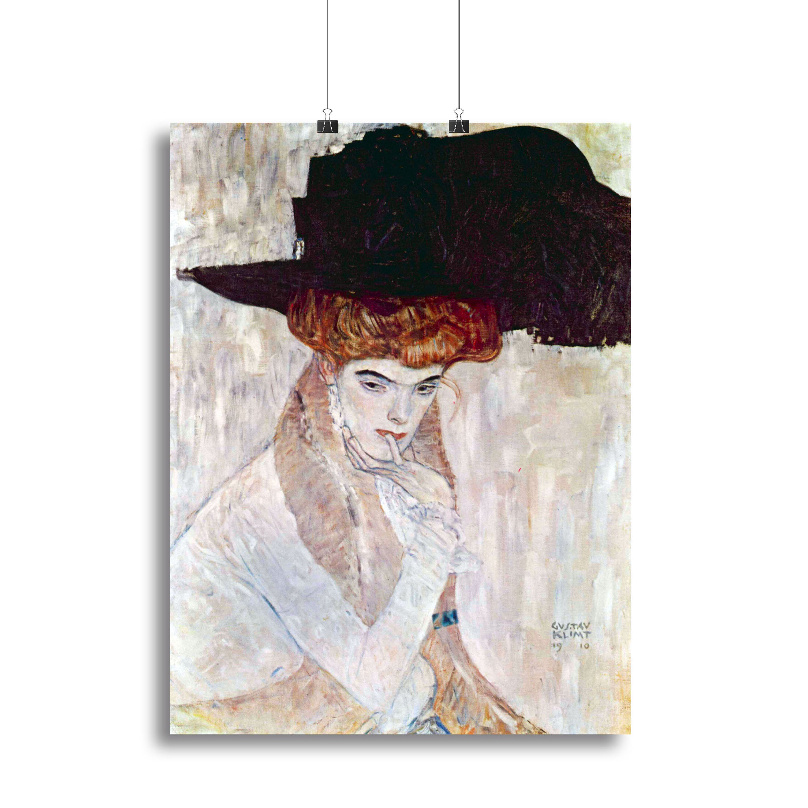 The Black Hat by Klimt Canvas Print or Poster - Canvas Art Rocks - 2