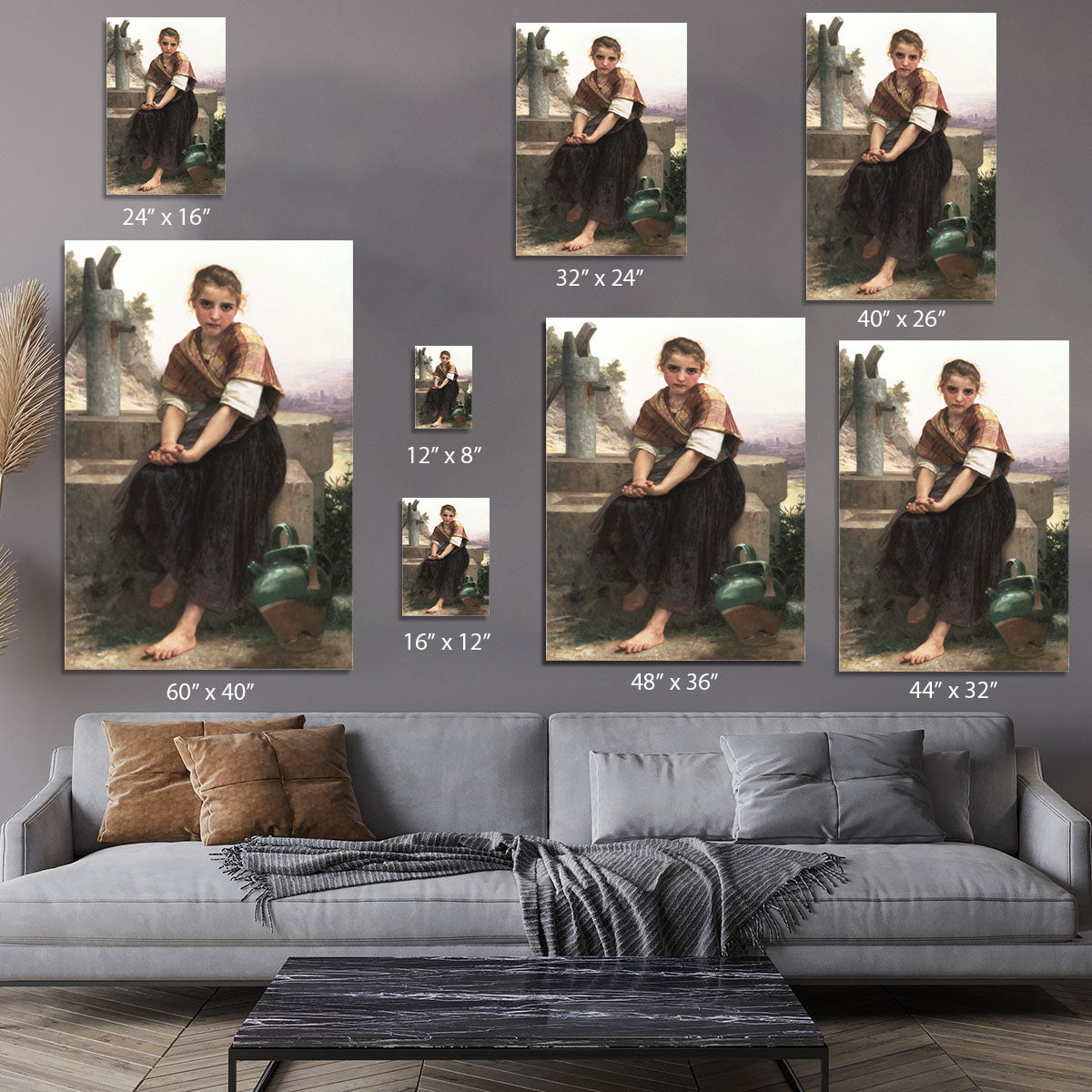 The Broken Pitcher By Bouguereau Canvas Print or Poster - Canvas Art Rocks - 7