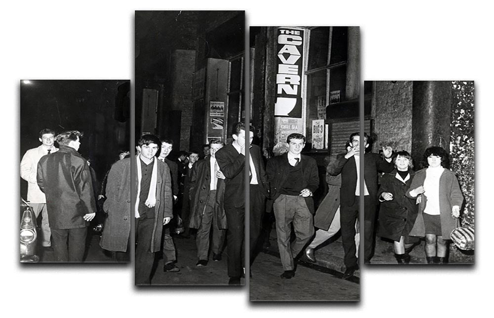 The Cavern Club Liverpool 1964 4 Split Panel Canvas - Canvas Art Rocks - 1
