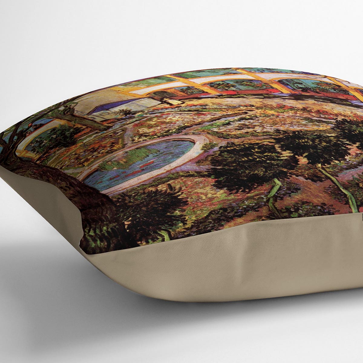 The Courtyard of the Hospital at Arles by Van Gogh Cushion