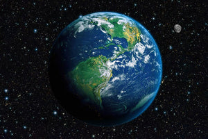 The Earth from space Wall Mural Wallpaper - Canvas Art Rocks - 1