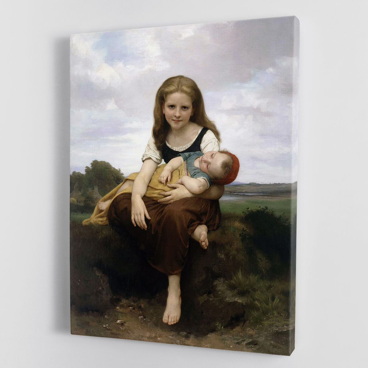 The Elder Sister By Bouguereau Canvas Print or Poster - Canvas Art Rocks - 1