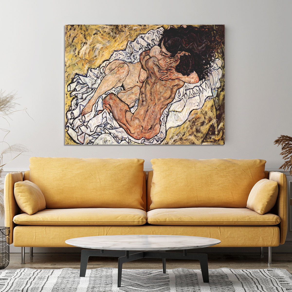 The Embrace by Egon Schiele Canvas Print or Poster - Canvas Art Rocks - 4
