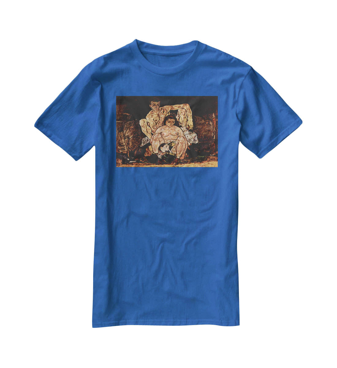 The Family by Egon Schiele T-Shirt - Canvas Art Rocks - 2