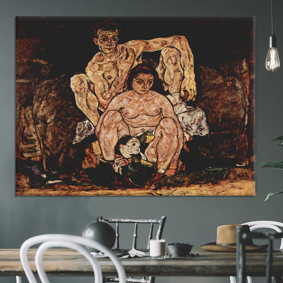 The Family by Egon Schiele Canvas Print or Poster - Canvas Art Rocks - 3