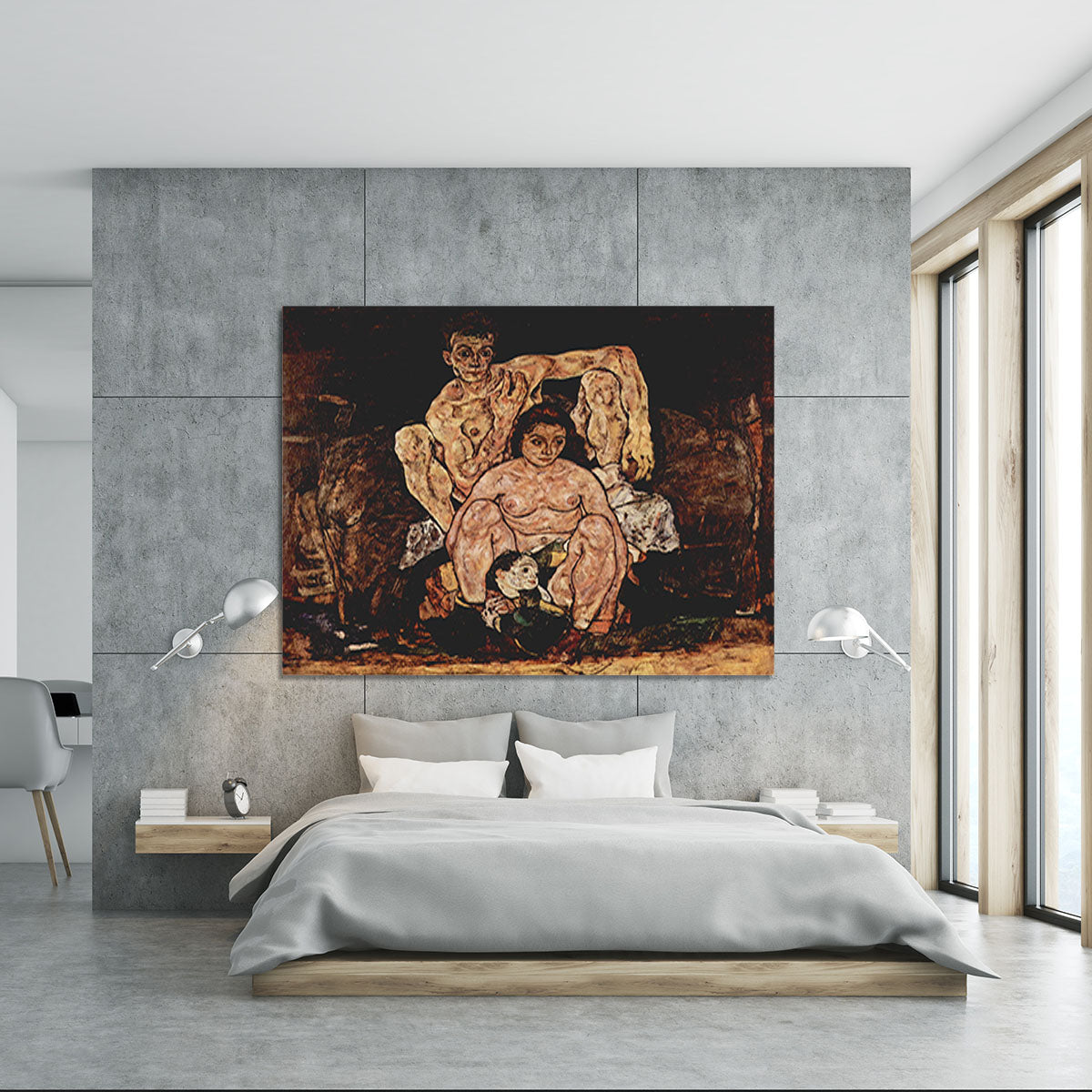 The Family by Egon Schiele Canvas Print or Poster - Canvas Art Rocks - 5