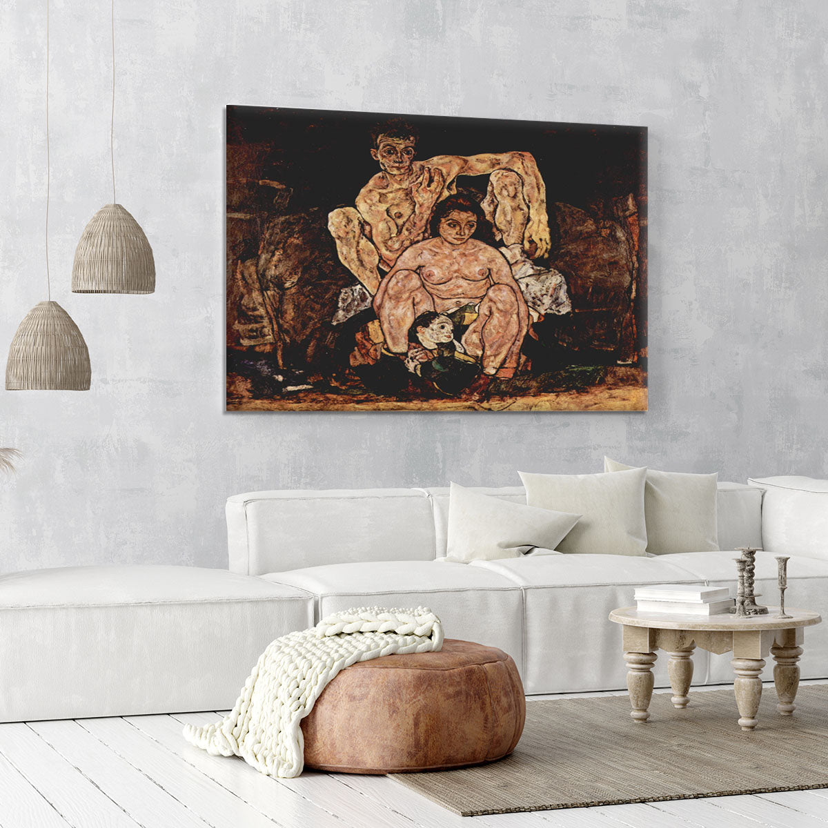 The Family by Egon Schiele Canvas Print or Poster - Canvas Art Rocks - 6