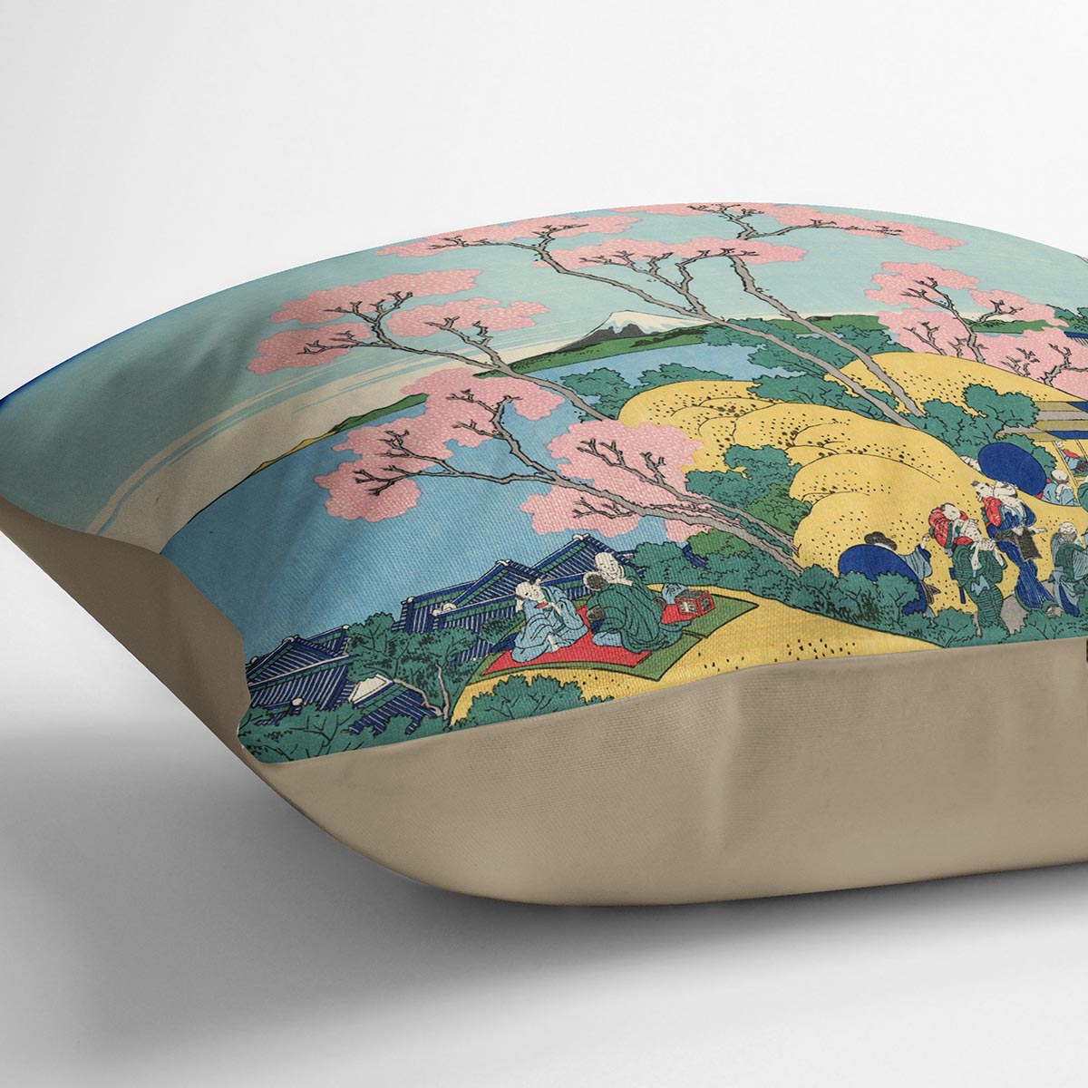 The Fuji from Gotenyama by Hokusai Cushion