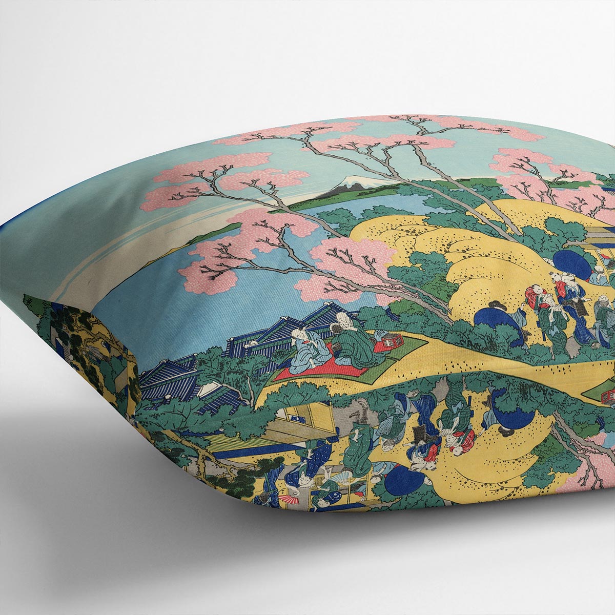 The Fuji from Gotenyama by Hokusai Cushion