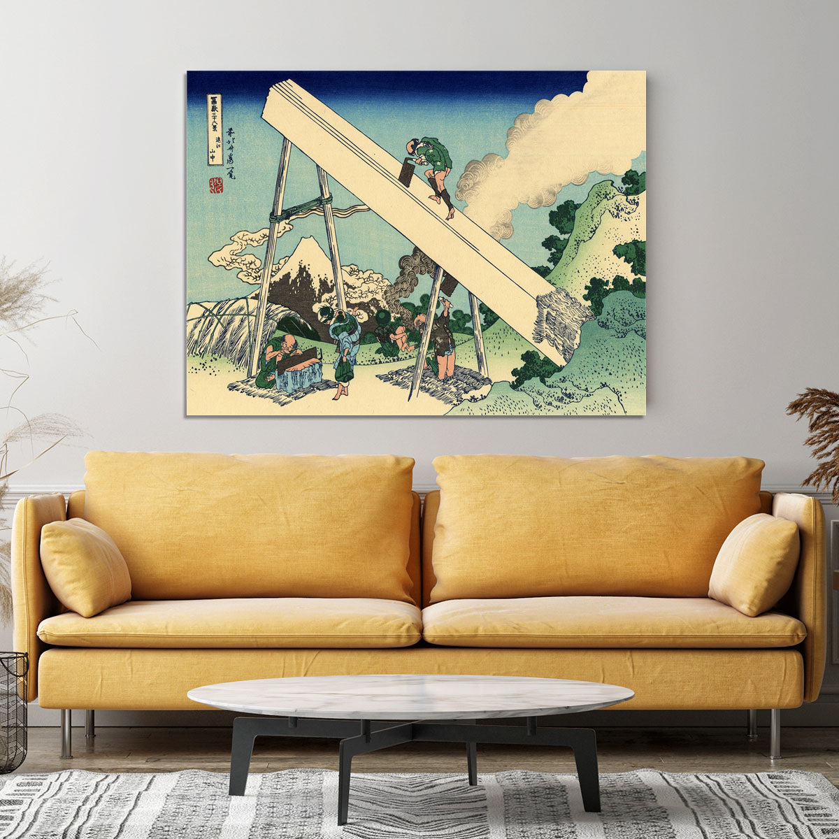 The Fuji from the mountains of Totomi by Hokusai Canvas Print or Poster - Canvas Art Rocks - 4