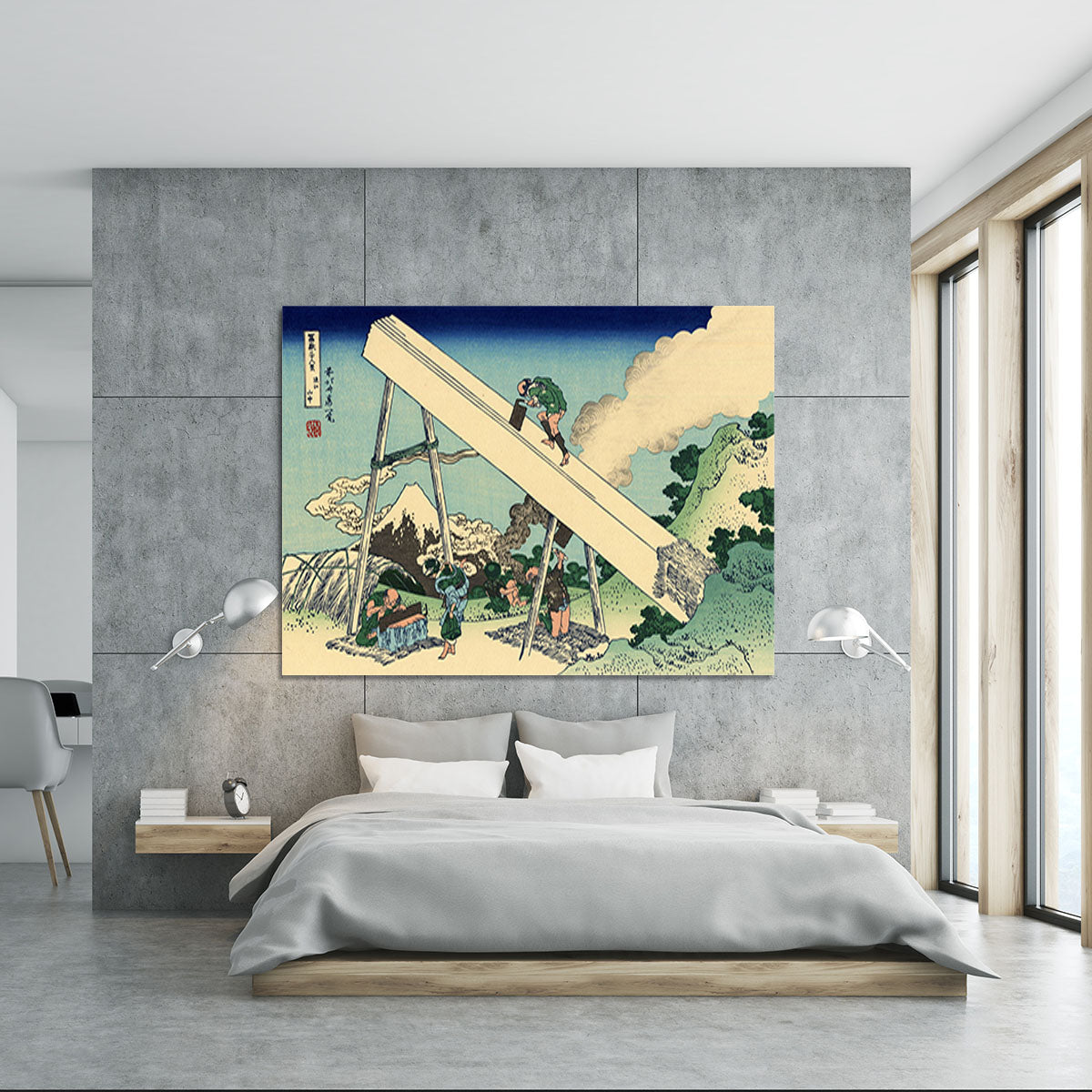 The Fuji from the mountains of Totomi by Hokusai Canvas Print or Poster - Canvas Art Rocks - 5