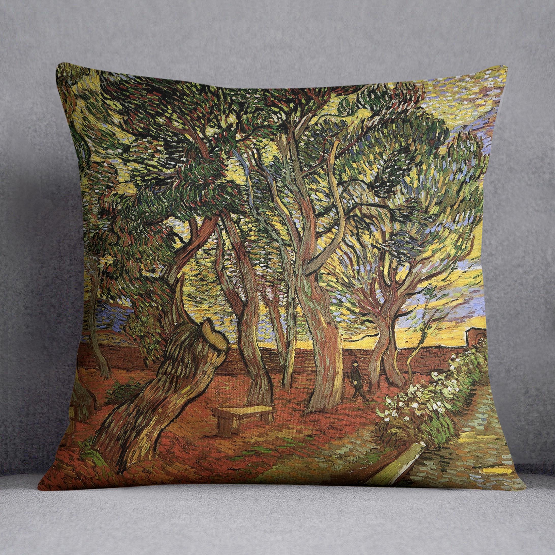 The Garden of Saint-Paul Hospital 4 by Van Gogh Cushion