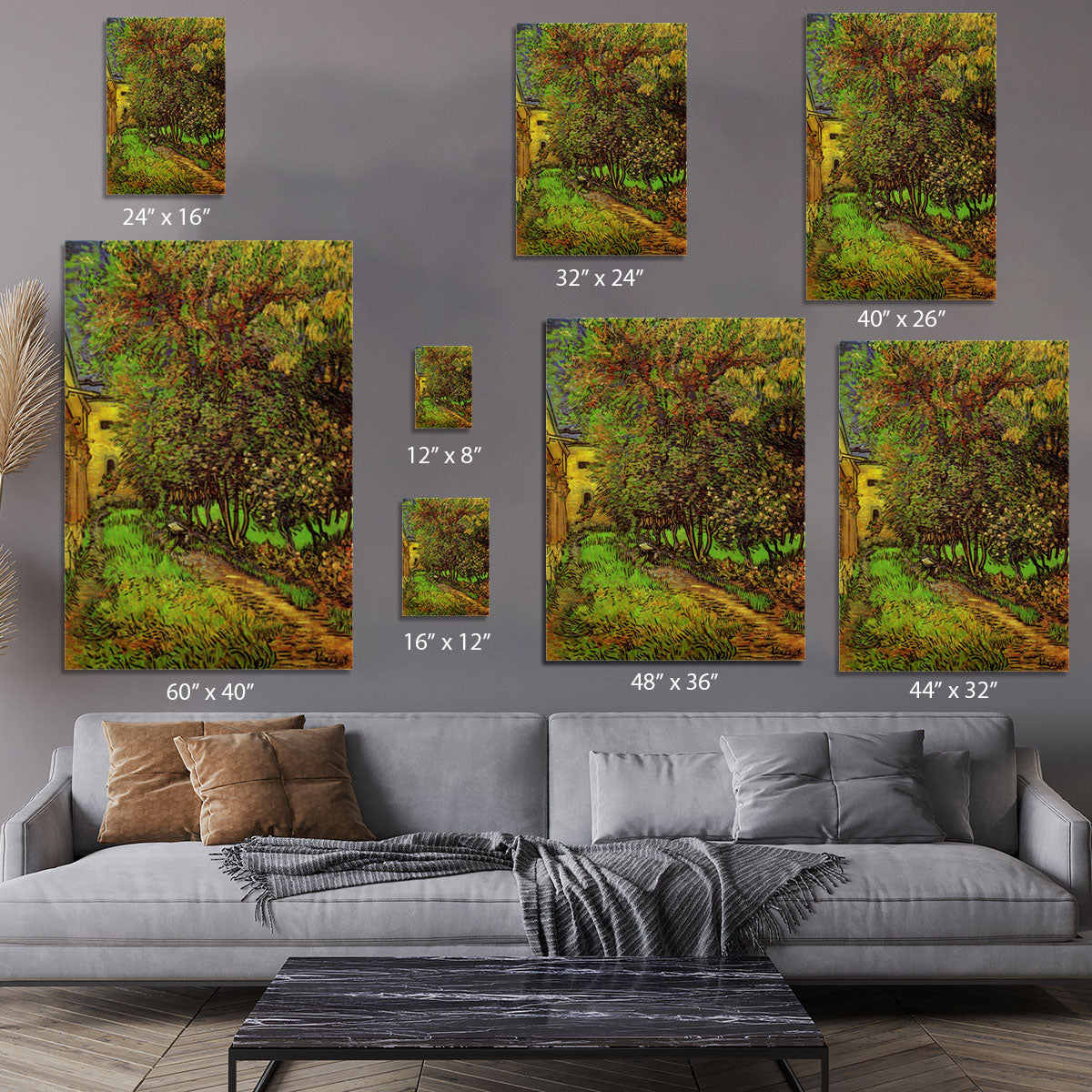 The Garden of Saint-Paul Hospital by Van Gogh Canvas Print or Poster - Canvas Art Rocks - 7