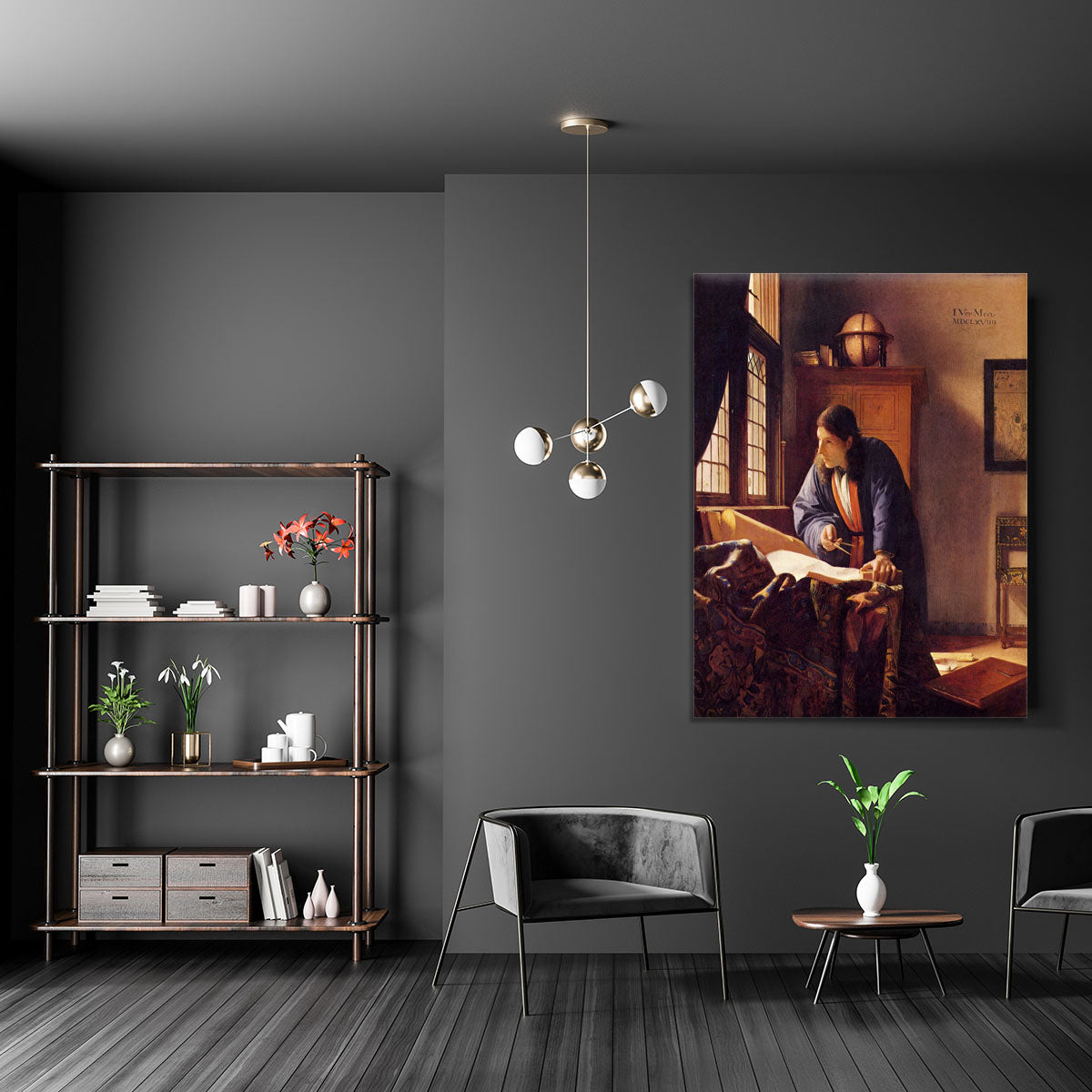 The Geographer by Vermeer Canvas Print or Poster - Canvas Art Rocks - 5