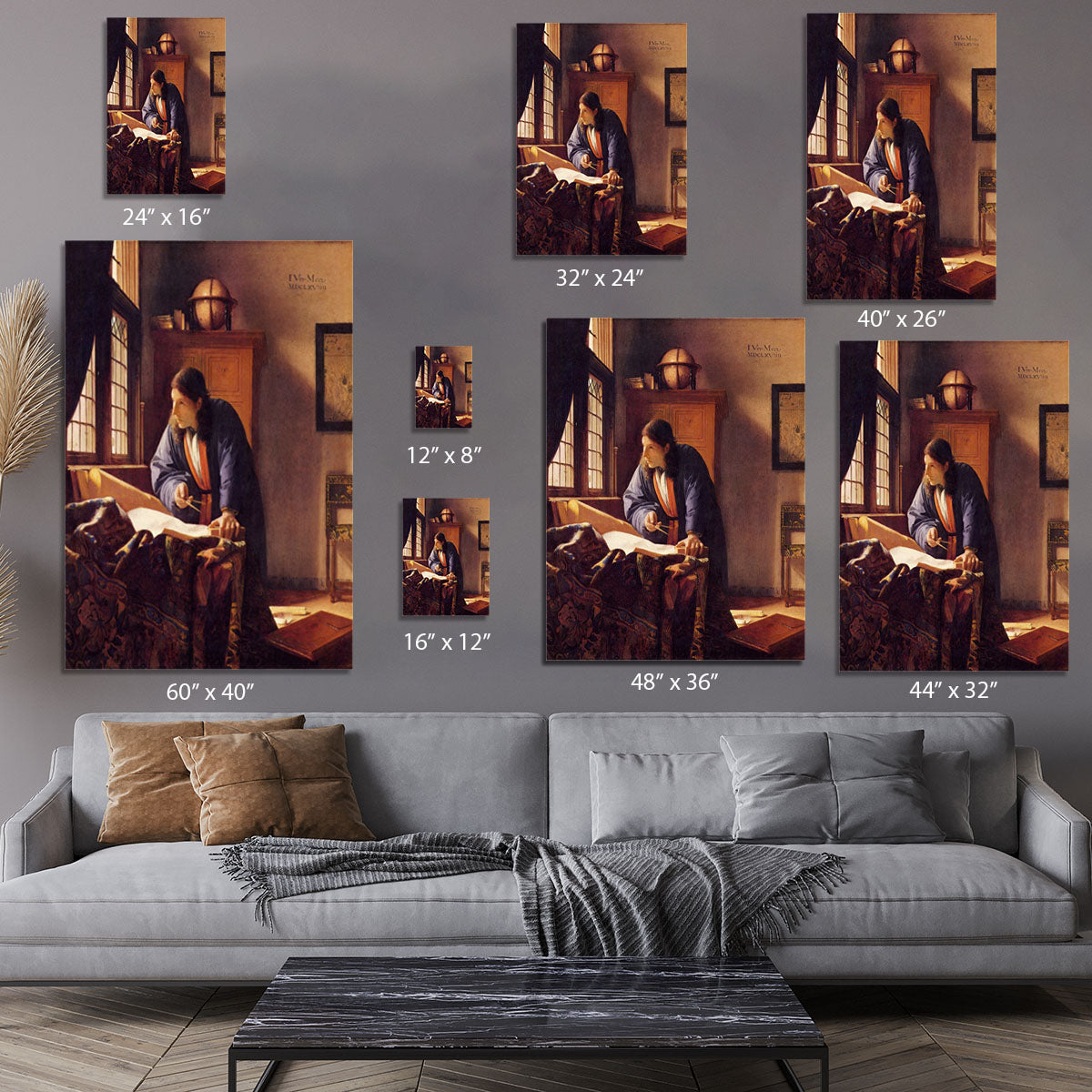 The Geographer by Vermeer Canvas Print or Poster - Canvas Art Rocks - 7