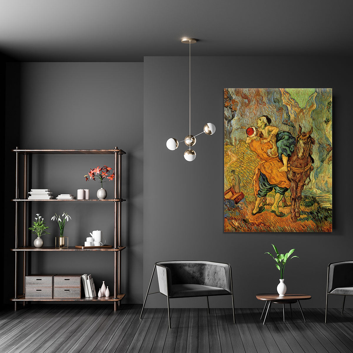 The Good Samaritan after Delacroix by Van Gogh Canvas Print or Poster - Canvas Art Rocks - 5