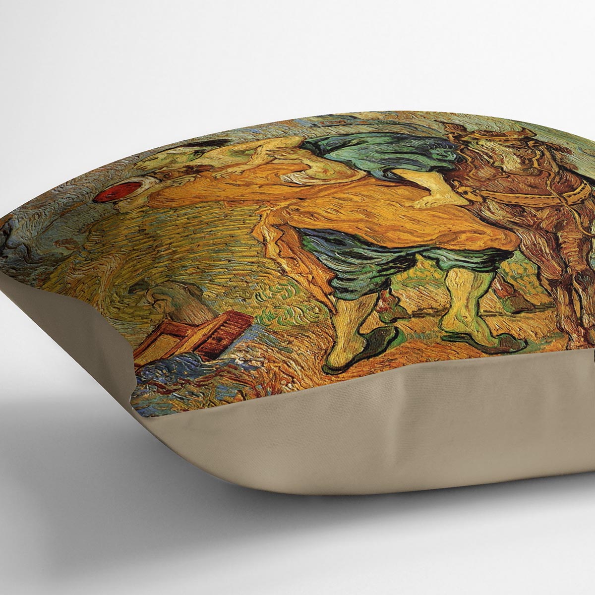 The Good Samaritan after Delacroix by Van Gogh Cushion