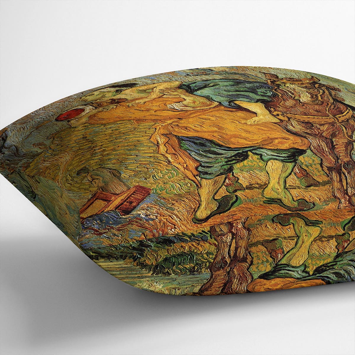 The Good Samaritan after Delacroix by Van Gogh Cushion