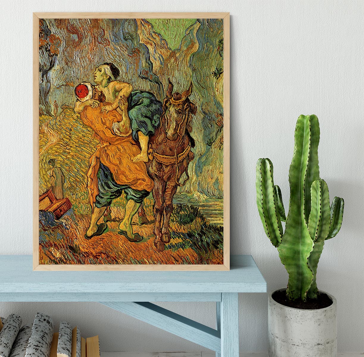The Good Samaritan after Delacroix by Van Gogh Framed Print - Canvas Art Rocks - 4
