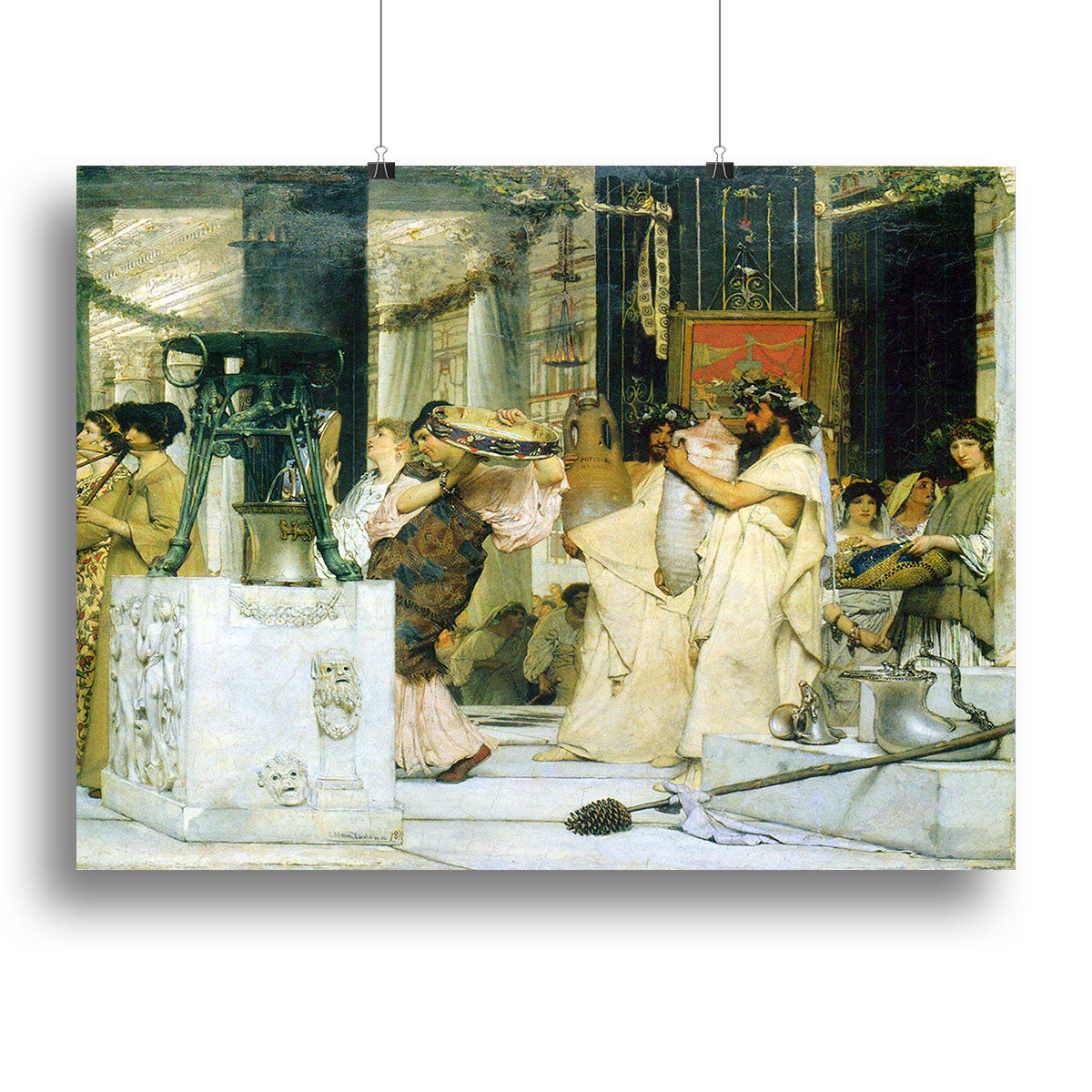 The Grape Harvest Festival detail 1 by Alma Tadema Canvas Print or Poster - Canvas Art Rocks - 2