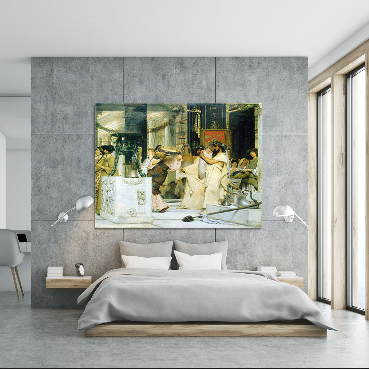 The Grape Harvest Festival detail 1 by Alma Tadema Canvas Print or Poster - Canvas Art Rocks - 5