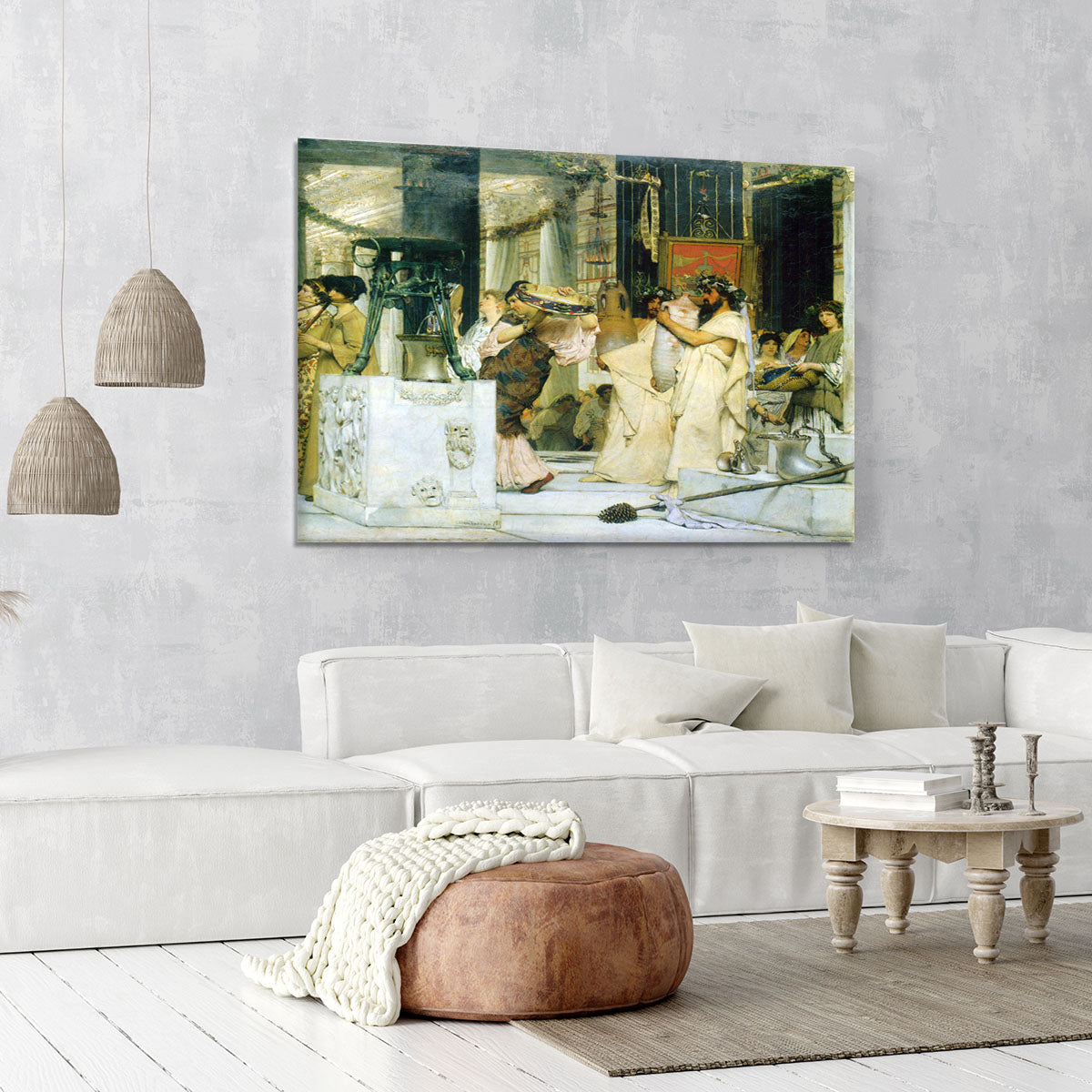 The Grape Harvest Festival detail 1 by Alma Tadema Canvas Print or Poster - Canvas Art Rocks - 6