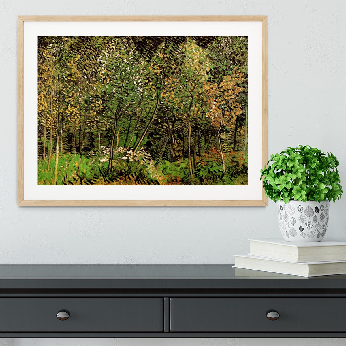 The Grove by Van Gogh Framed Print - Canvas Art Rocks - 3