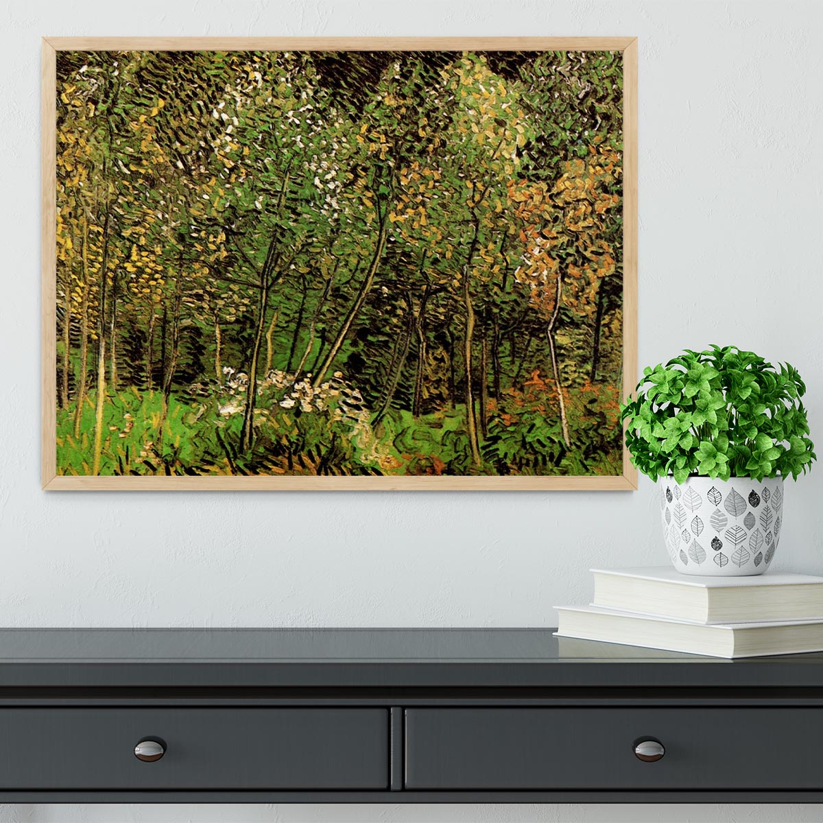 The Grove by Van Gogh Framed Print - Canvas Art Rocks - 4