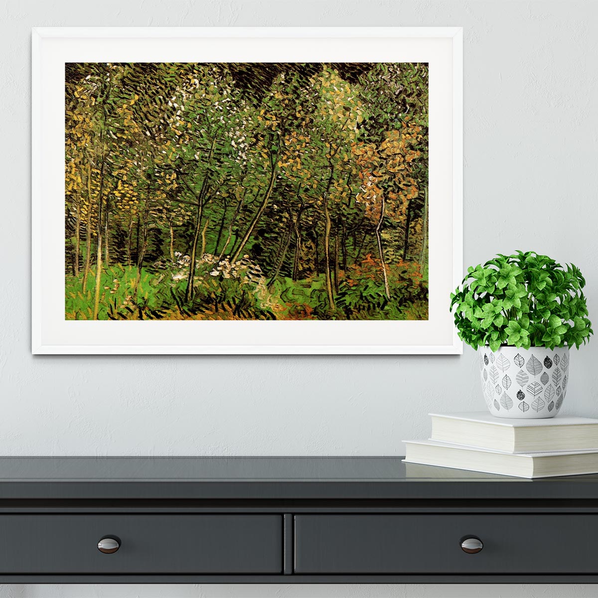 The Grove by Van Gogh Framed Print - Canvas Art Rocks - 5