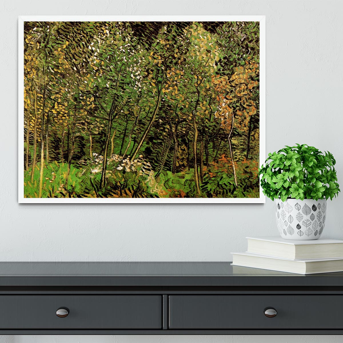 The Grove by Van Gogh Framed Print - Canvas Art Rocks -6