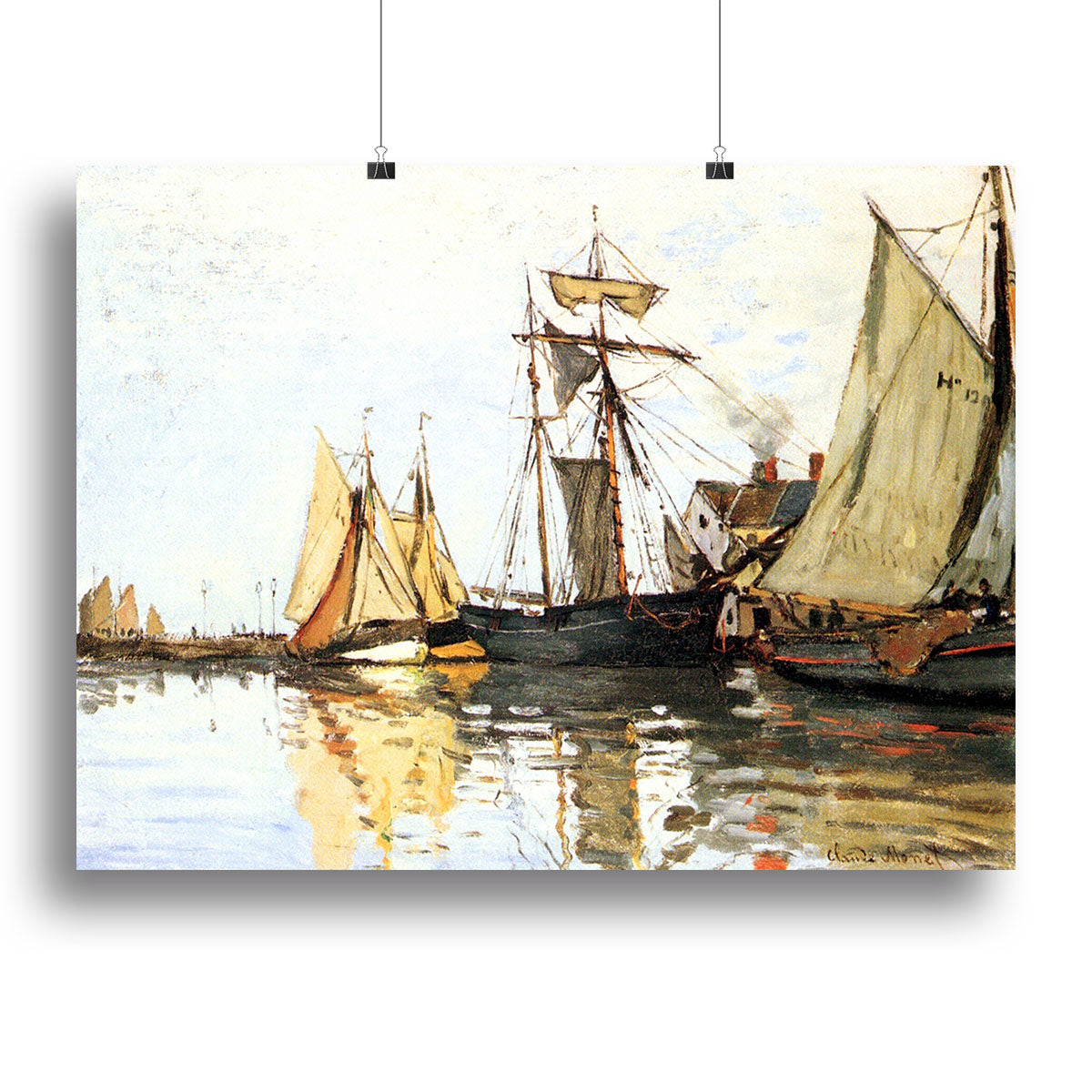 The Honfleur Port by Monet Canvas Print or Poster - Canvas Art Rocks - 2