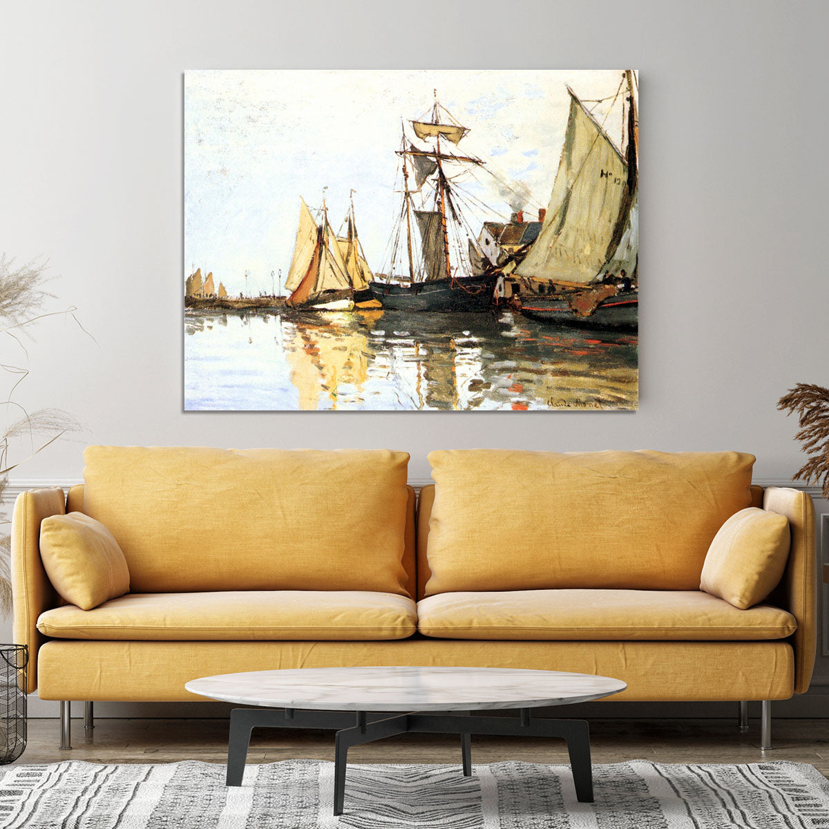 The Honfleur Port by Monet Canvas Print or Poster - Canvas Art Rocks - 4