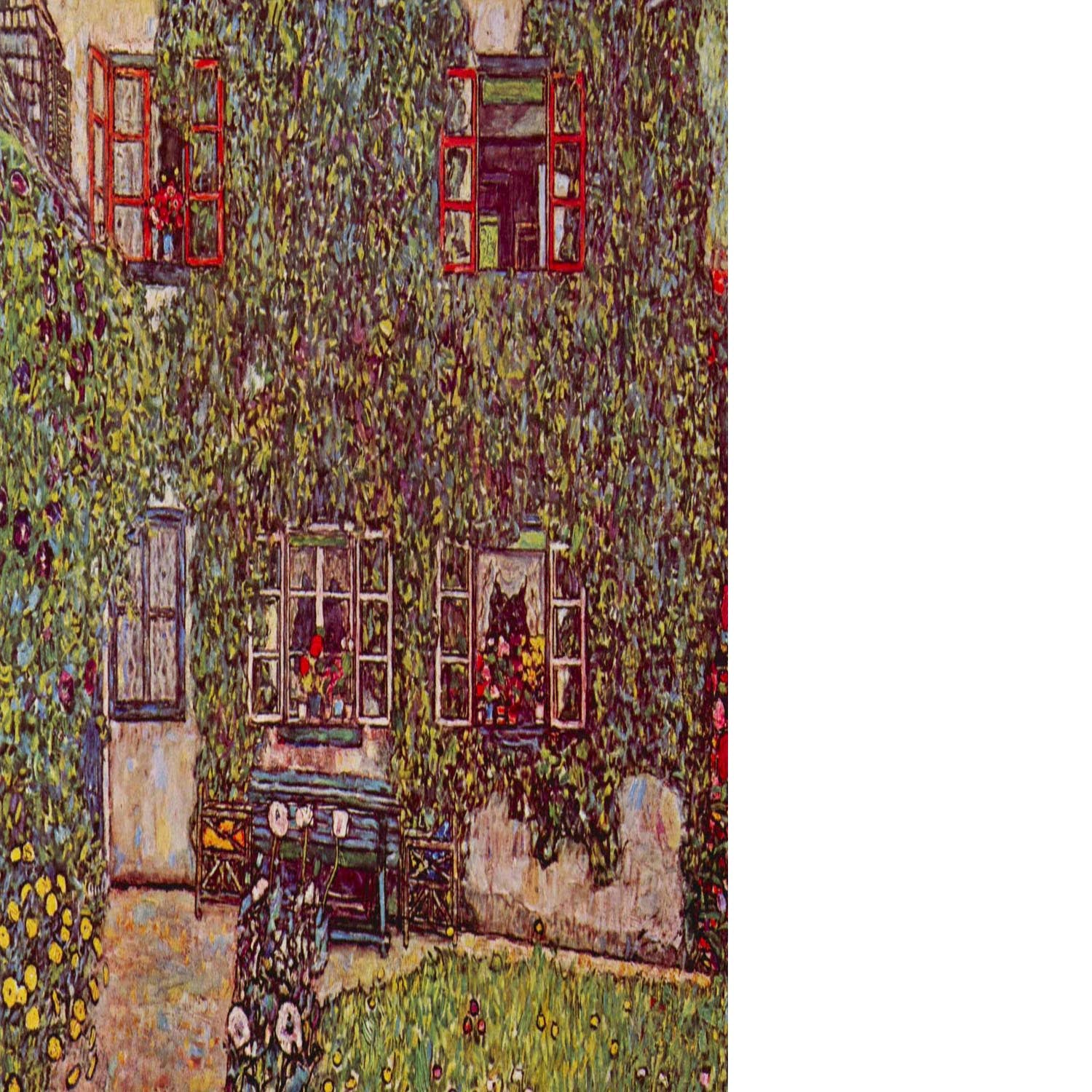 The House of Guard by Klimt Floating Framed Canvas