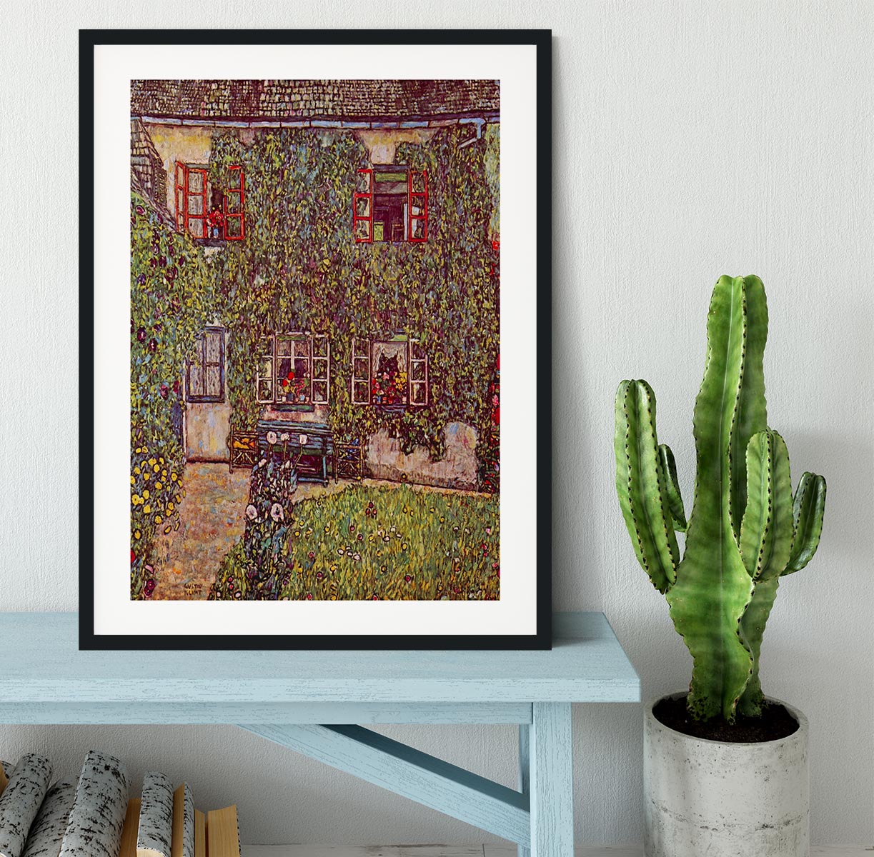 The House of Guard by Klimt Framed Print - Canvas Art Rocks - 1