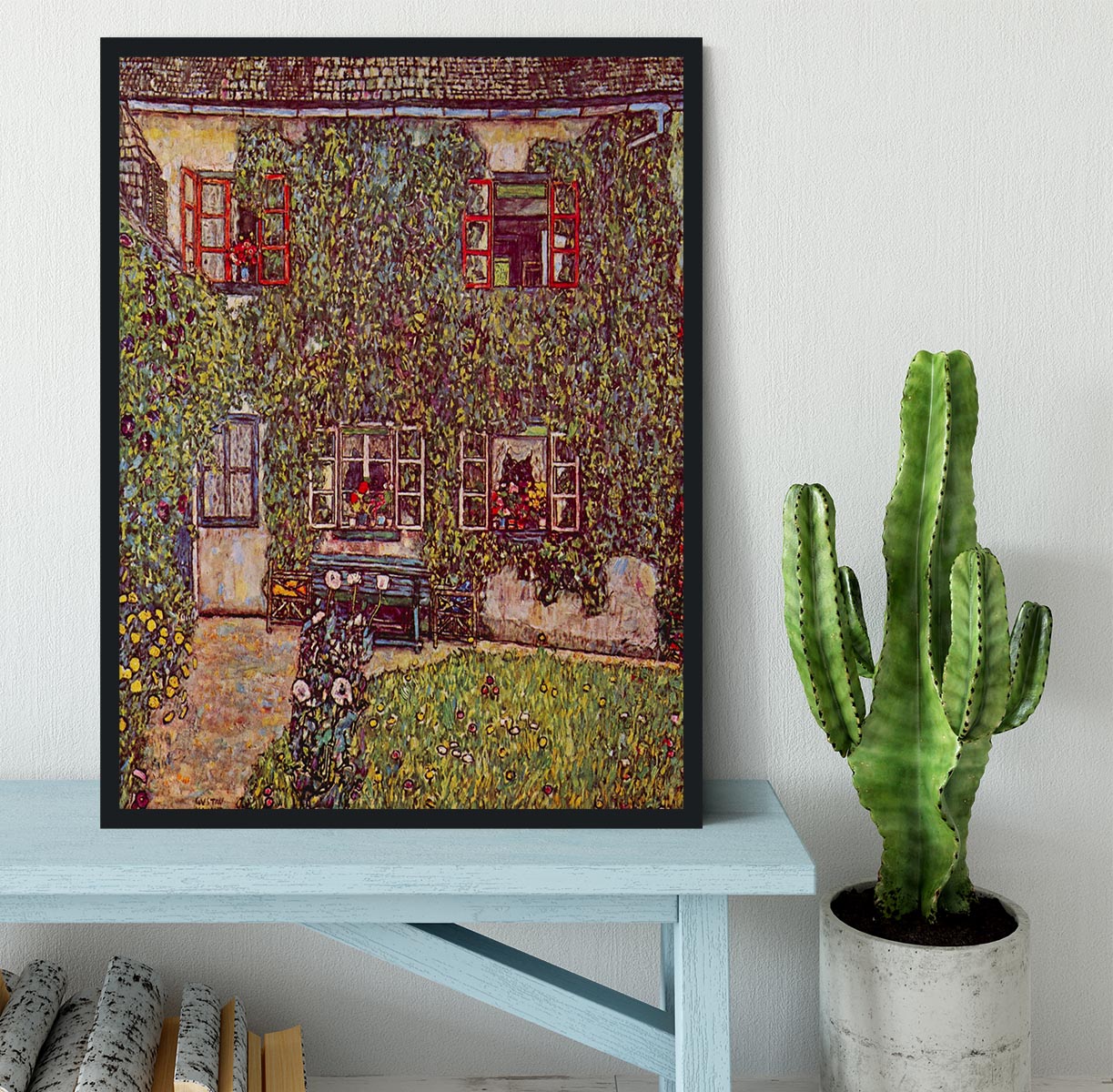 The House of Guard by Klimt Framed Print - Canvas Art Rocks - 2