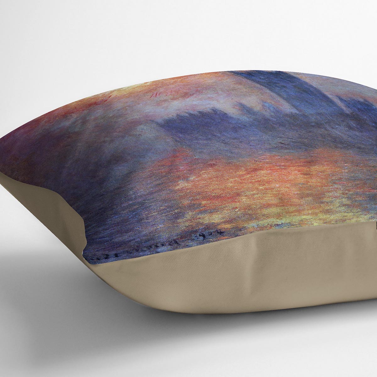 The Houses of Parliament Sunset by Monet Cushion