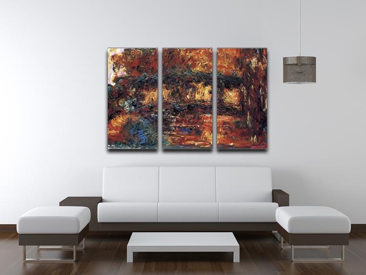 The Japanese Bridge 2 by Monet Split Panel Canvas Print - Canvas Art Rocks - 4