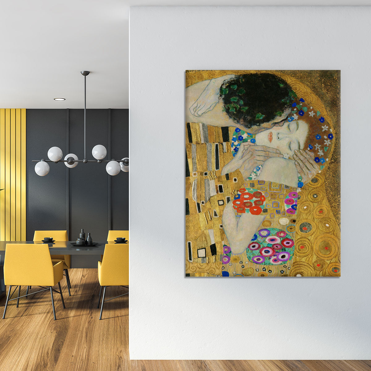 The Kiss detail by Klimt Canvas Print or Poster - Canvas Art Rocks - 4