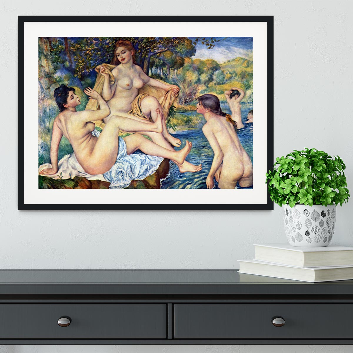 The Large Bathers by Renoir Framed Print - Canvas Art Rocks - 1
