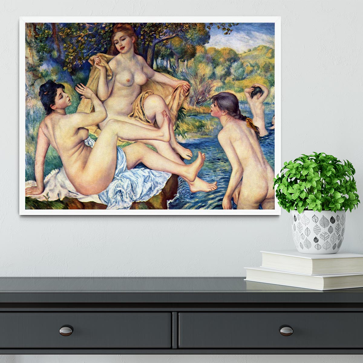 The Large Bathers by Renoir Framed Print - Canvas Art Rocks -6