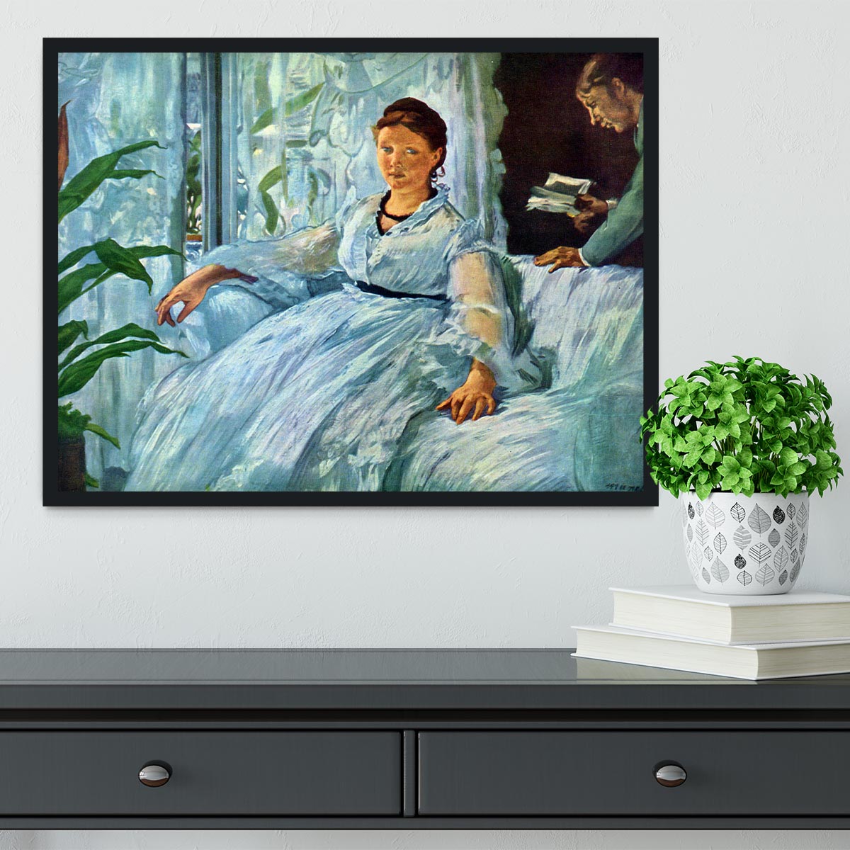 The Lecture by Manet Framed Print - Canvas Art Rocks - 2