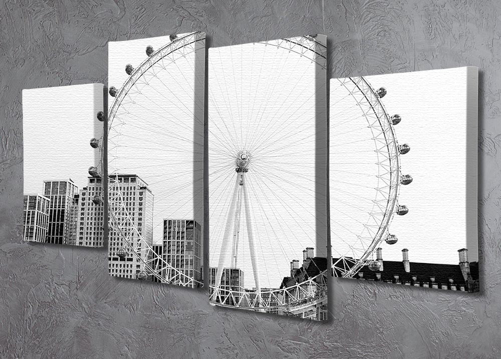 The London Eye 4 Split Panel Canvas - Canvas Art Rocks - 2