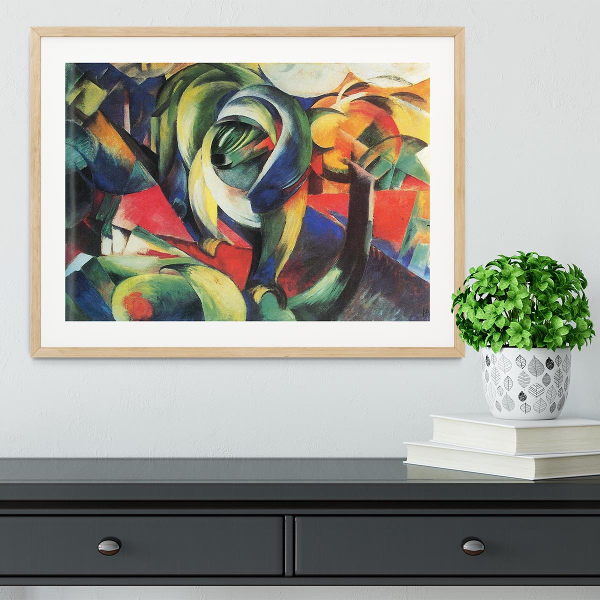 The Mandrill by Franz Marc Framed Print - Canvas Art Rocks - 3