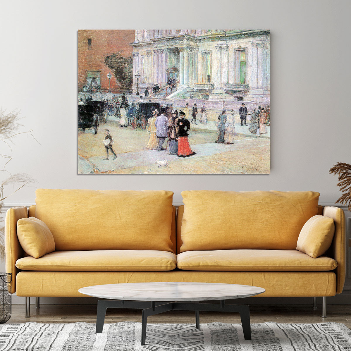 The Manhattan Club The Villa of the Stewarts by Hassam Canvas Print or Poster - Canvas Art Rocks - 4