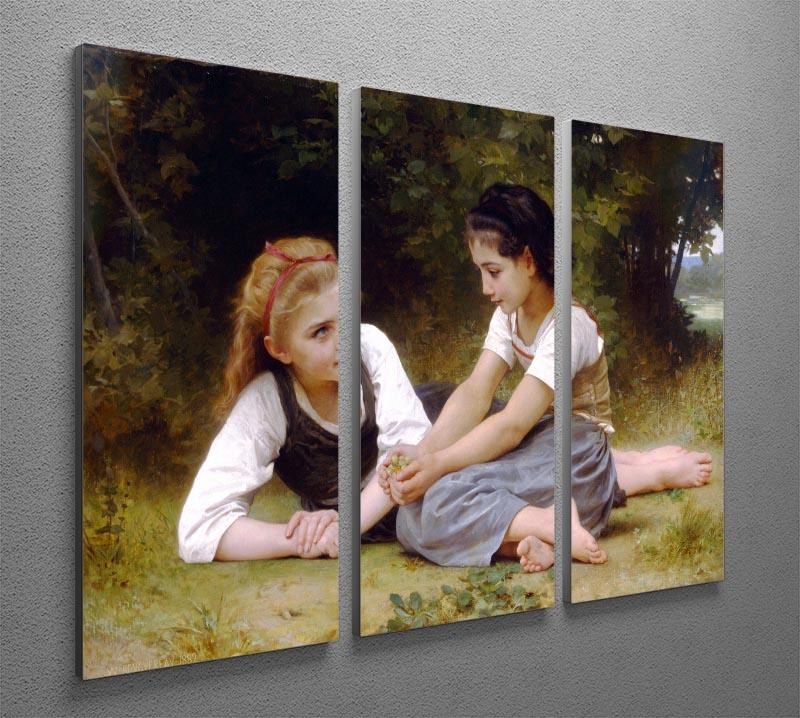 The Nut Gatherers By Bouguereau 3 Split Panel Canvas Print - Canvas Art Rocks - 2