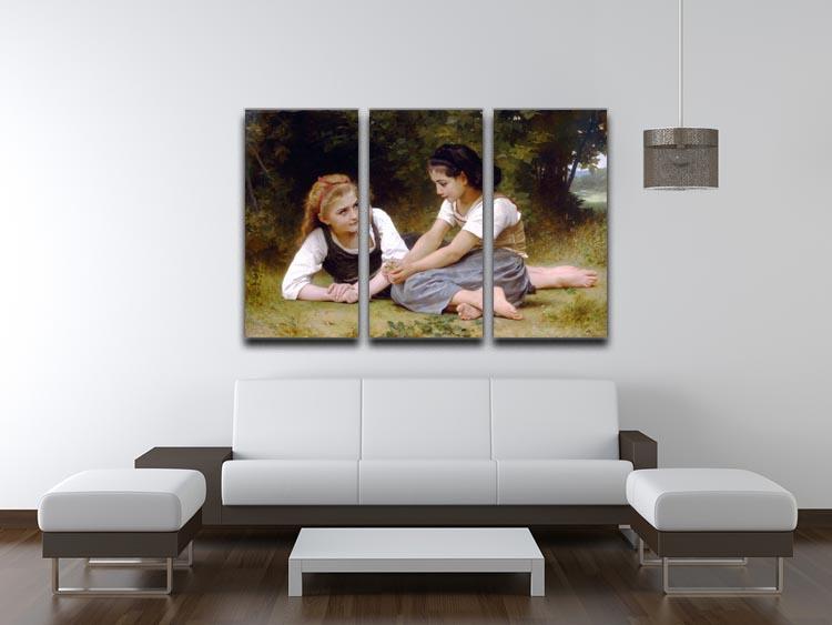 The Nut Gatherers By Bouguereau 3 Split Panel Canvas Print - Canvas Art Rocks - 3