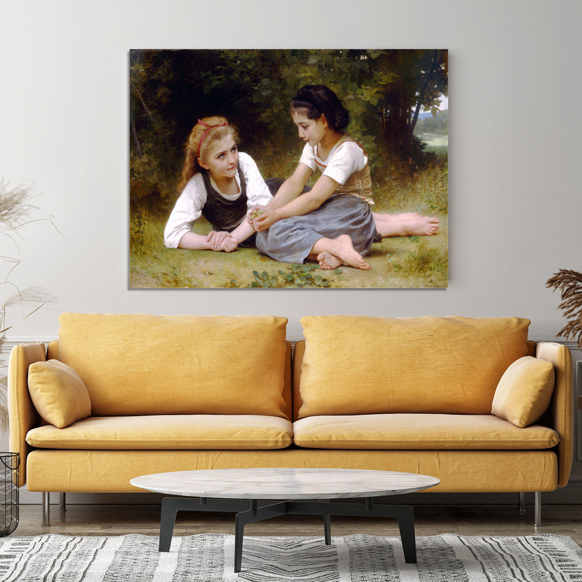 The Nut Gatherers By Bouguereau Canvas Print or Poster - Canvas Art Rocks - 4
