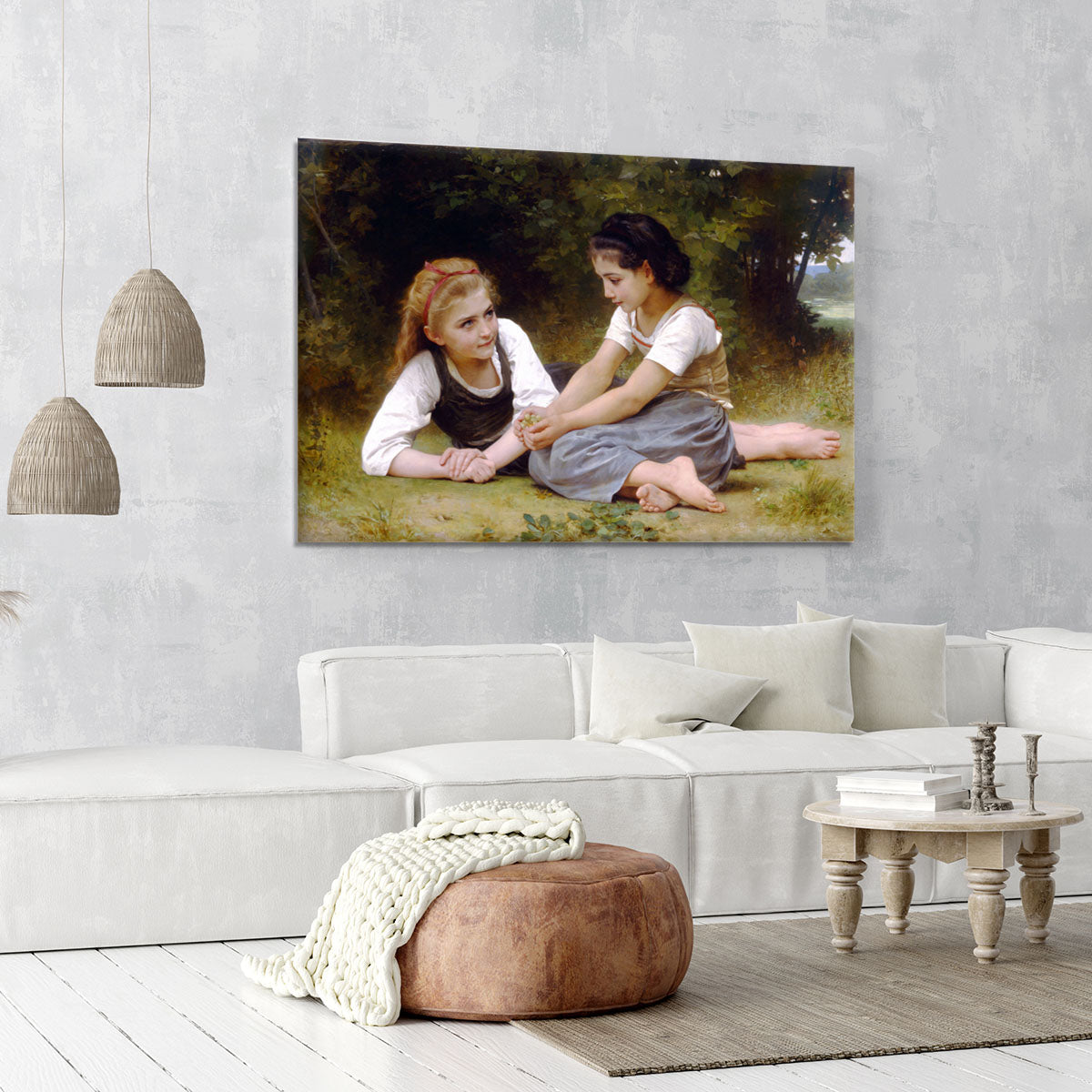 The Nut Gatherers By Bouguereau Canvas Print or Poster - Canvas Art Rocks - 6
