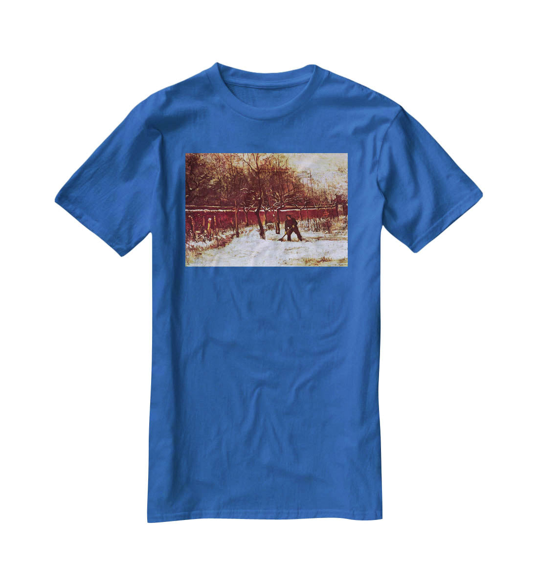 The Parsonage Garden at Nuenen in the Snow by Van Gogh T-Shirt - Canvas Art Rocks - 2