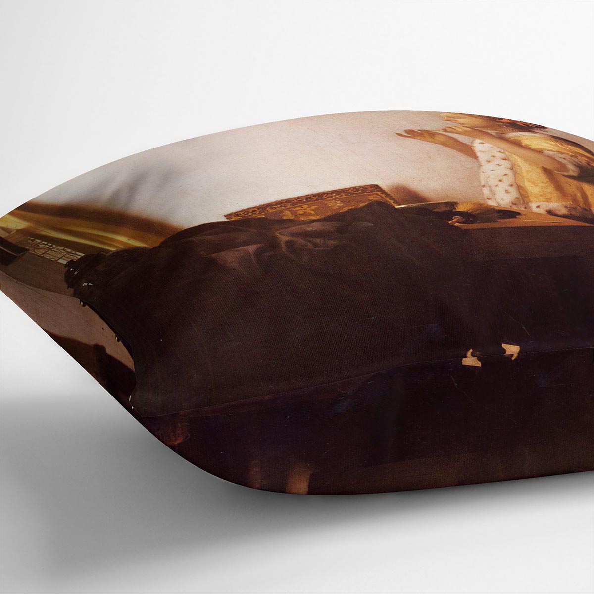 The Pearl Necklace by Vermeer Cushion